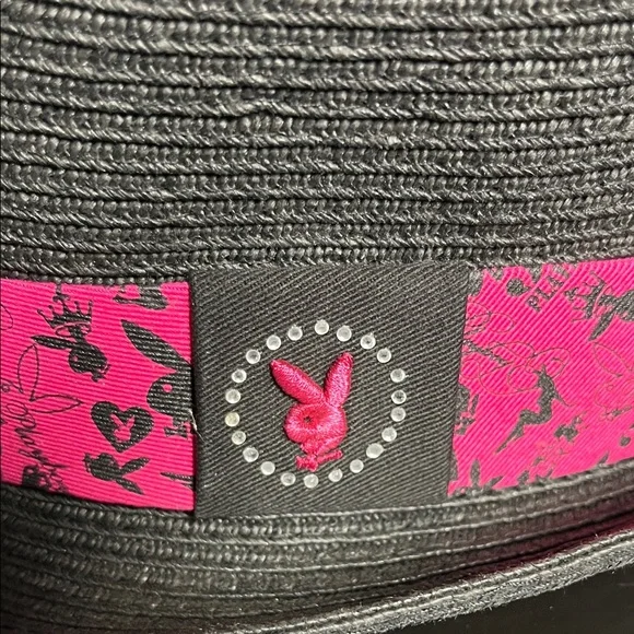 Stylish Black Fedora with Pink Band - Picture 7 of 8